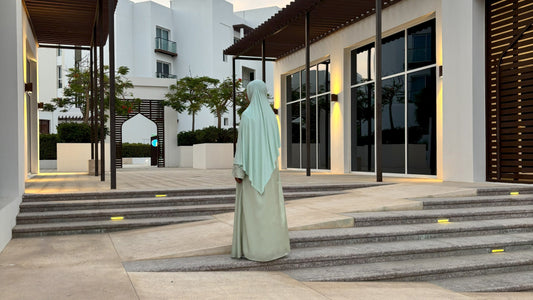 Light green bamboo jersey hijab