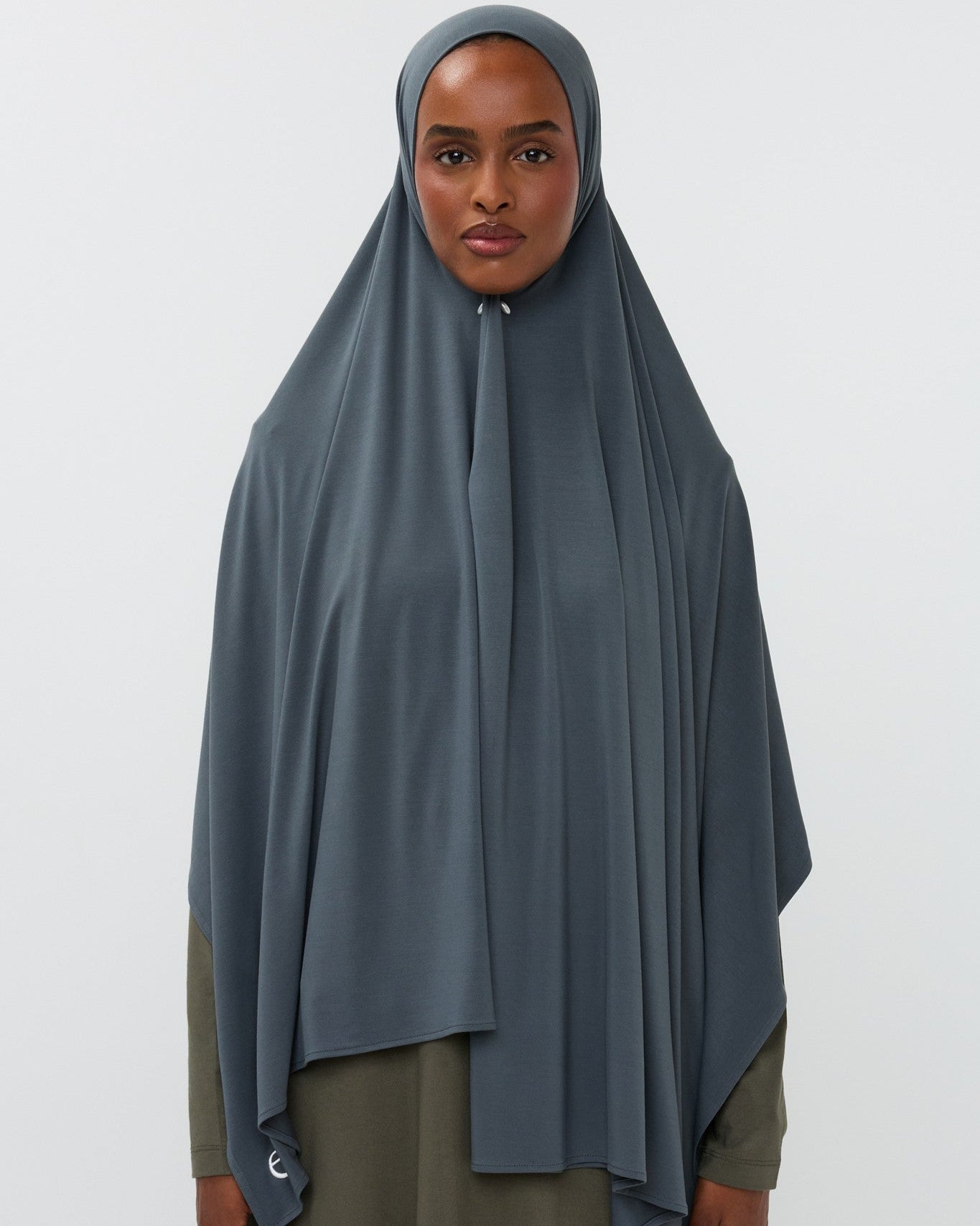 Dark Gray Bamboo Hijab – Eloa Collection